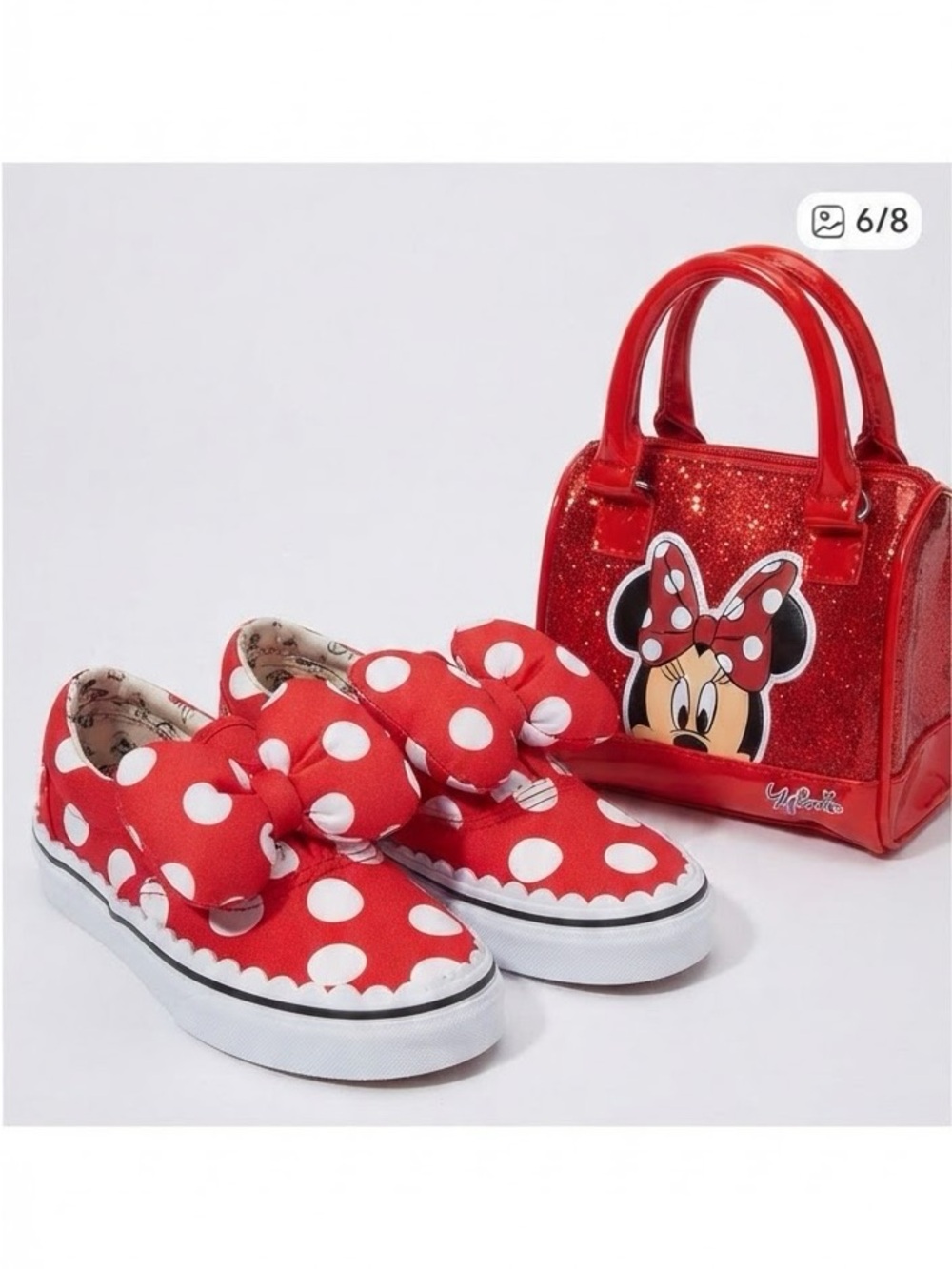 Disney Duo: Purse + Vans for Minnie Mouse Sneakers size 3.5 Youth or Woman’s 5.5